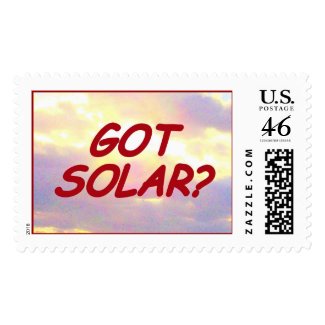 GOT SOLAR? postage stamp