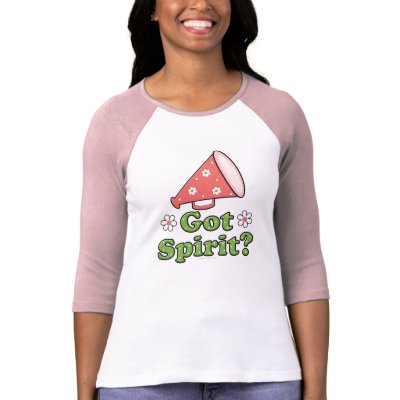 Got Spirit Cheerleading Pink Raglan T-shirt by CheerTeesGifts