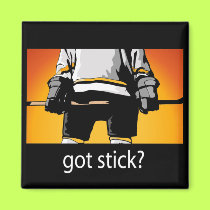 Got Stick? Hockey magnet by sports_tshirts Got Stick? Hockey magnet