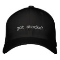 got stocks? embroidered hats by gmkutscher got stocks? embroidered hats