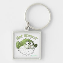 Got Stress? Puffer Fish Keychain