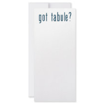 got tabule rack cards