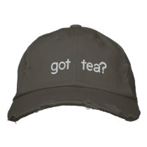 got tea? embroidered hats by cowboyannie got tea? embroidered hats