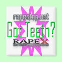 Got Teeth? Abstract Square Magnet