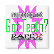 Got Teeth? Abstract Square Magnet