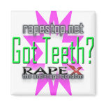 Got Teeth? Abstract Square Magnet
