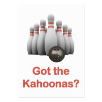 Got the Kahoonas Bowling Business Card Template