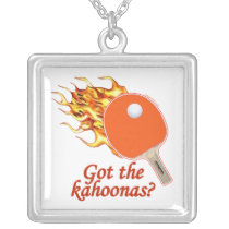 Got The Kahoonas Flaming Ping Pong Personalized Necklace