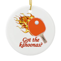 Got The Kahoonas Flaming Ping Pong Christmas Ornaments