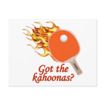 Got The Kahoonas Flaming Ping Pong Post Cards