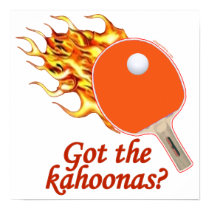 Got The Kahoonas Flaming Ping Pong Print