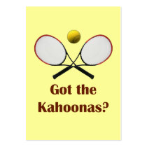Got the Kahoonas Tennis Business Card Templates