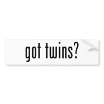 got twins? bumper stickers by Multiplesmania got twins? bumper stickers