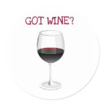 GOT WINE? CUTE WINE GLASS PRINT STICKER