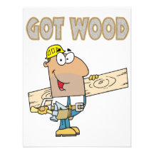 got wood carpenter humor funny design personalized invitations