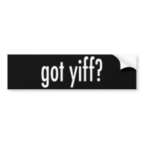 got yiff? bumper stickers