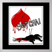 GOTCHA! Cupid's Down (Anti-Valentine) Print
