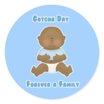 Gotcha Day Forever a Family boy stickers
