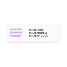 GOTEO DE LA BANDERA DE INTERSEX ETIQUETA DE REMITE