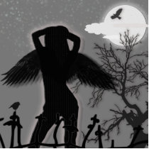 Goth Angel Cut Out photo sculptures