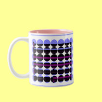 Goth Black Purple Stripe Art mugs