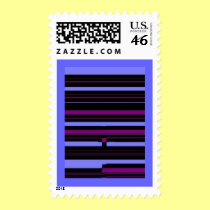 Goth Black Purple Stripe Art stamps