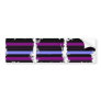 Goth Black Purple Stripe Bumper Stickers