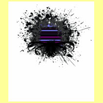Goth Black Purple Stripe t-shirts