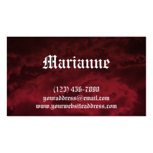 Goth Blood Storm Business Card
