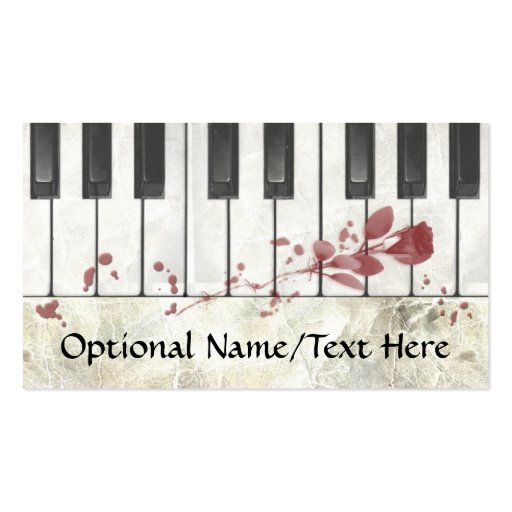 Goth Bloodstained Piano Business Cards