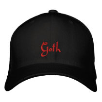 Goth Cap / Hat embroidered hats