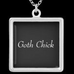 Goth Chick Personalized Necklace