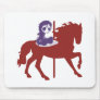 Goth Child on Carousel Horse Mouse Pad