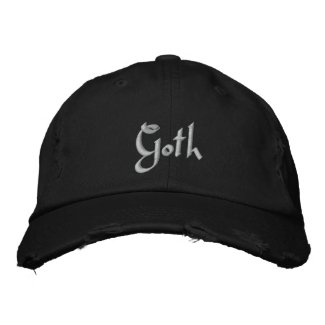 Goth Embroidered Cap Embroidered Hats