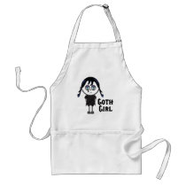 Goth Emo Girl aprons by doonidesigns Goth Emo Girl aprons