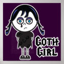 Goth Emo Girl print
