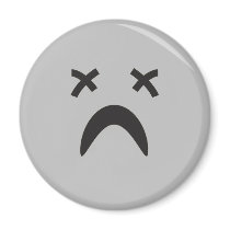 goth emo smiley face magnets
