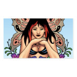 Goth Fairy with Flowers, Butterfly Wings by Al Rio Business Card
