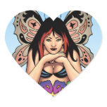 Goth Fairy with Flowers, Butterfly Wings by Al Rio Sticker