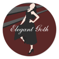 Goth Fashiongirl stickers by Customizables Goth Fashiongirl stickers