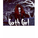 ladies_casual_tshirt - Goth Girl Gothic Vampire Womens black shirt designed by Artist Rick Short.