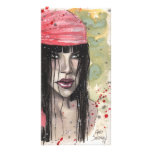 Goth Girl in red Scarf by Gary Shipman Photo Card