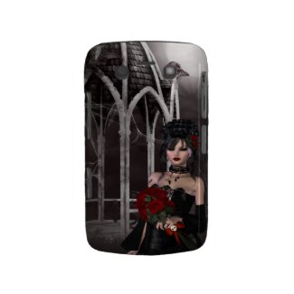 Goth girl & roses by spooky Gothic gazebo casematecase