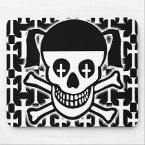 Goth Girl Skull & Bones mousepads