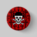 Goth Girl Skull & Crosses buttons