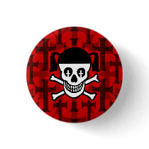 Goth Girl Skull & Crosses buttons by Artamatik Goth Girl Skull & Crosses buttons