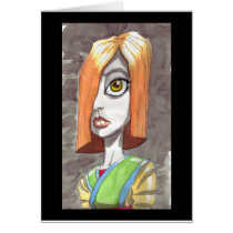 Goth Girl with Red Hair cards by Gary_Shipman Goth Girl with Red Hair cards