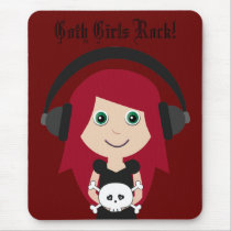 Goth Girls Rock! Mousepad