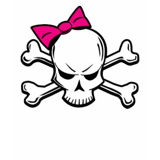 goth girly skull shirt