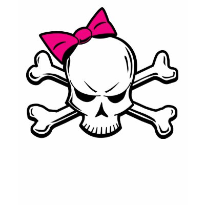 goth girly skull shirt by merlin1974